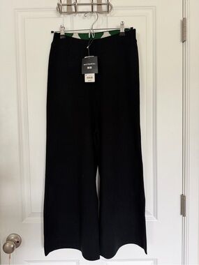 Marimekko black sweater with green trim